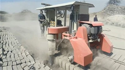 Taş Ocağında Kireçtaşı Tuğla Kesme Makinesi